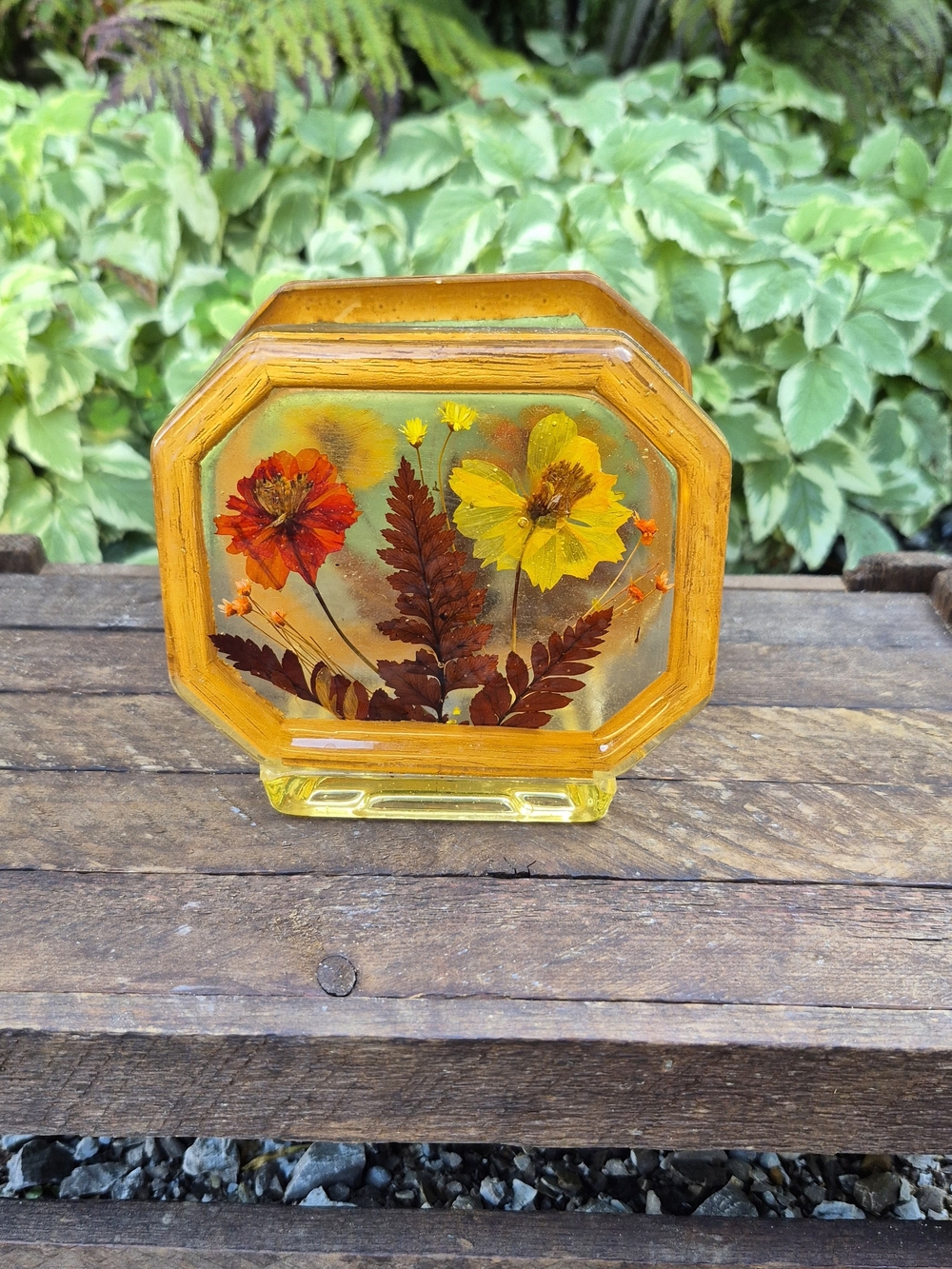 Authentic vtg 1970s mid-century napkin holder Design Gifts International AS IS